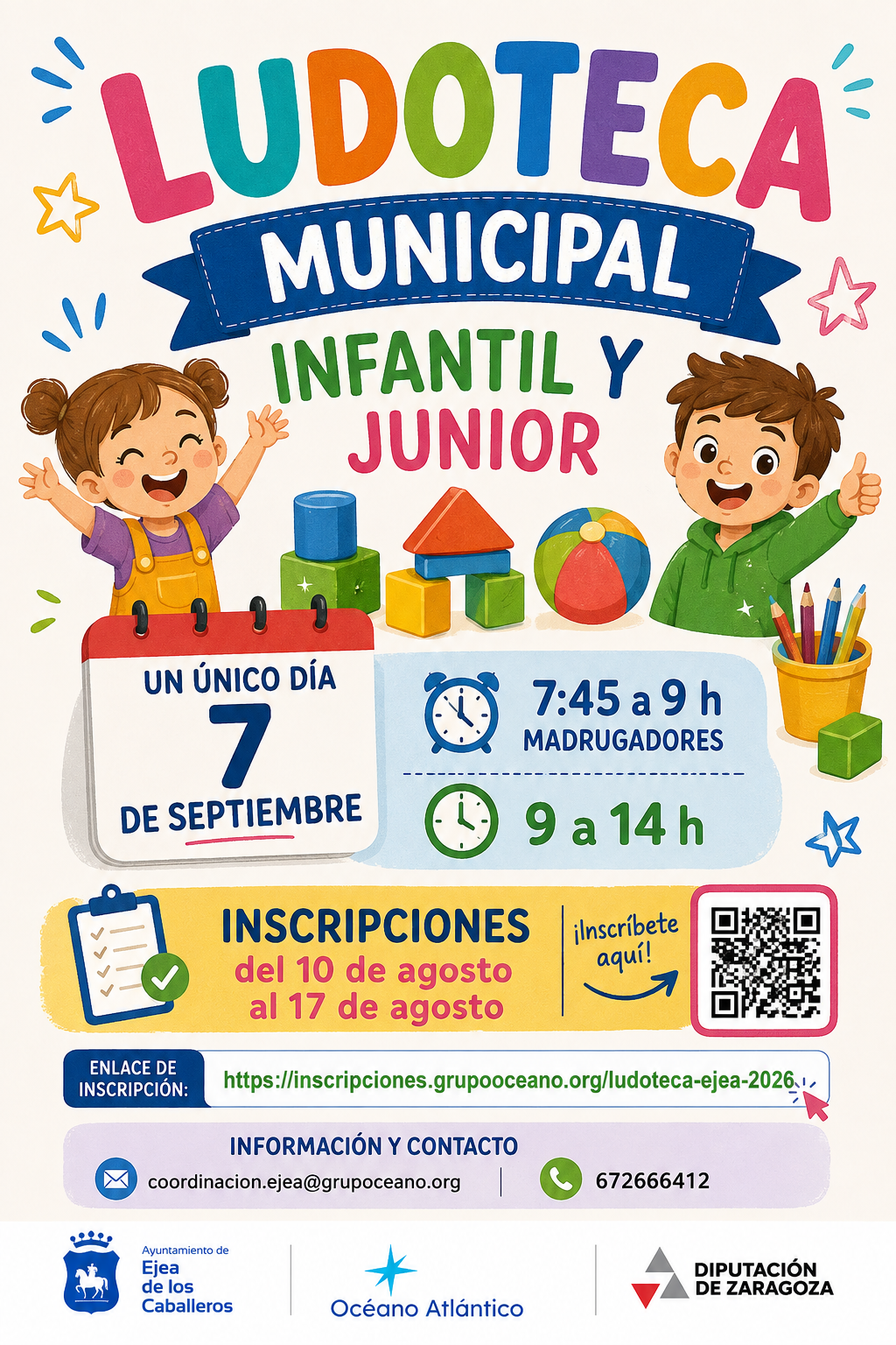 Ludoteca Infantil y Junior 7 de septiembre – Ejea de los Caballeros