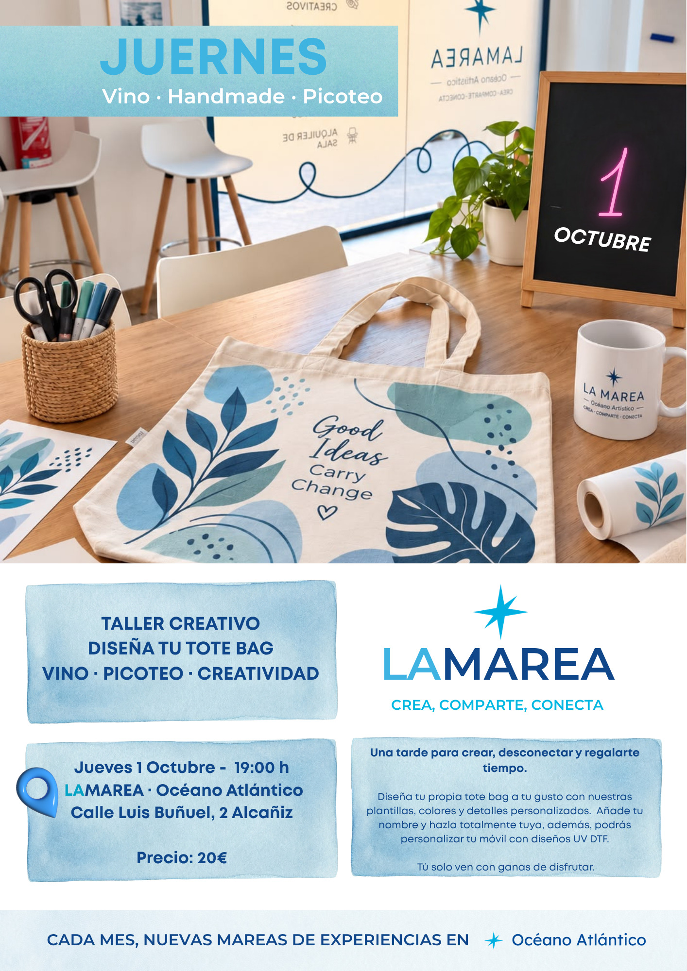Taller Handmade Tote Bag – La Marea